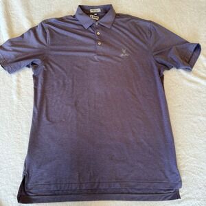 Peter Millar Summer Comfort Polo Size Large Purple Lake‎ Nona Golf Club Orlando